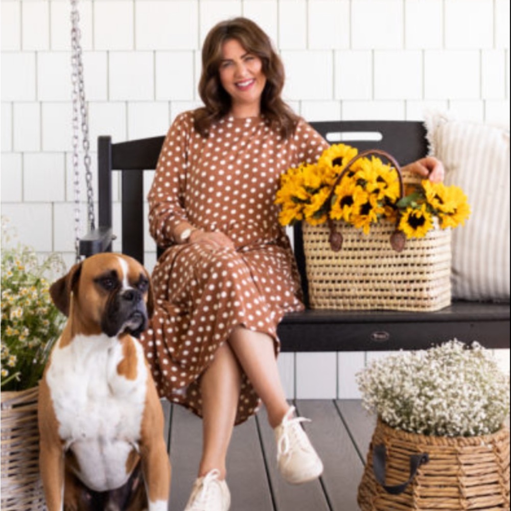 jillian harris X joe fresh polka dot dress NEW size L - Picture 1 of 7